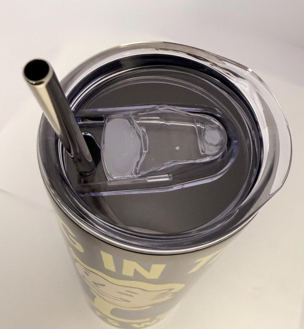 20 oz It Gets Worse Stainless Steel Tumbler with Lid, Straw