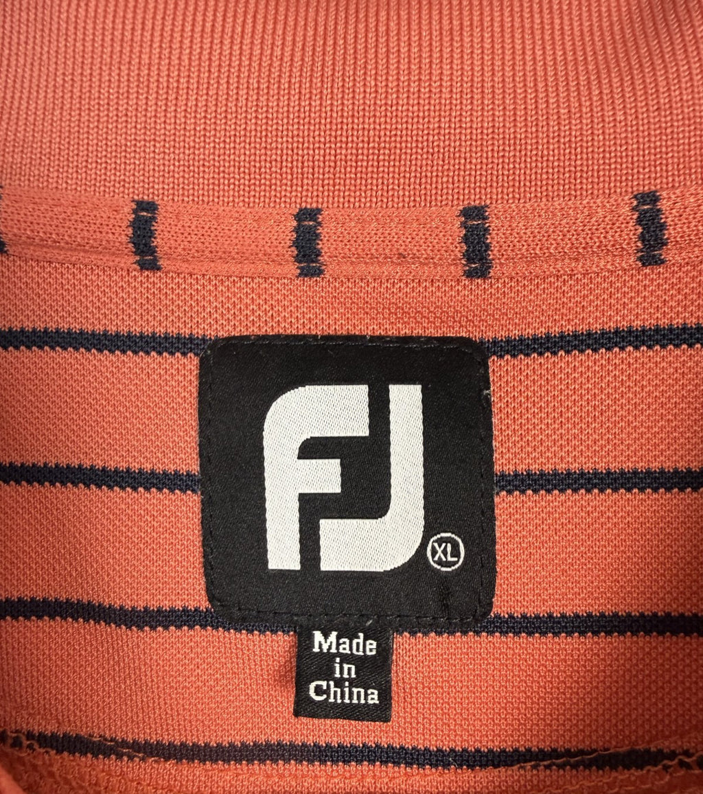FootJoy Shirt Mens XL Pink Salmon Short Sleeve Embroidery Performance Golf Polo