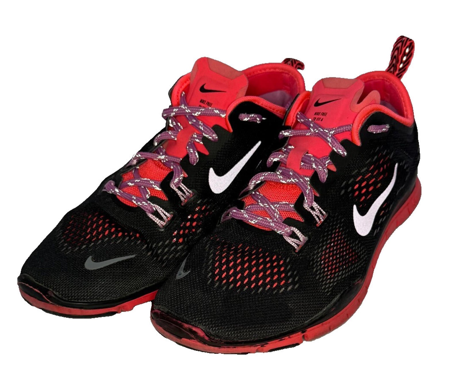 Nike Free TR Fit 4 Black Pink Womens US Size 6.5  Running Shoes