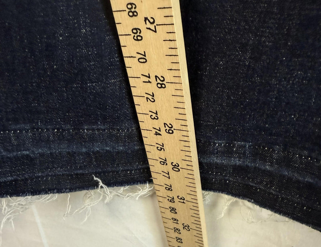 Topshop Jeans Size 12 Womens Jamie Flare Stretch Dark Wash Raw Hem