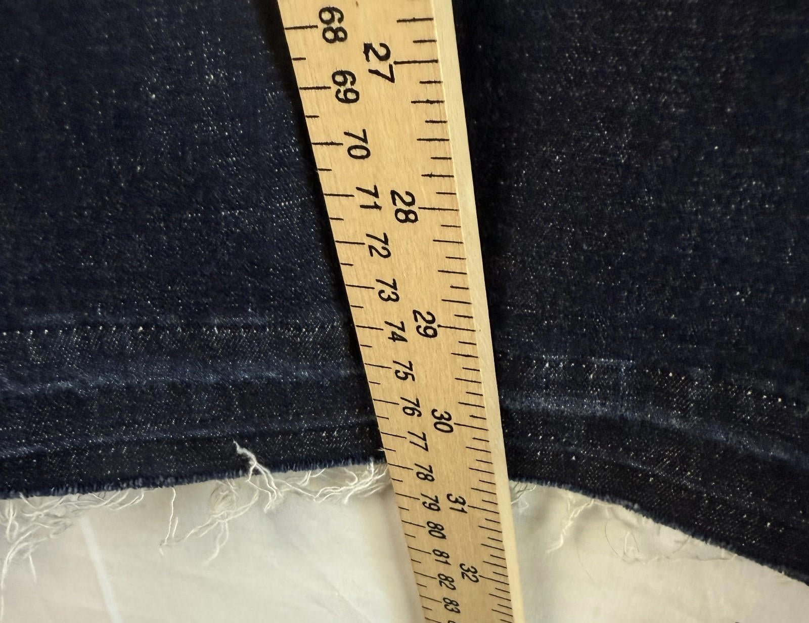 Topshop Jeans Size 12 Womens Jamie Flare Stretch Dark Wash Raw Hem