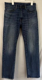 Levis 505 Jeans Mens 34x32 Blue Regular Fit Straight Leg Dark Wash Western EUC