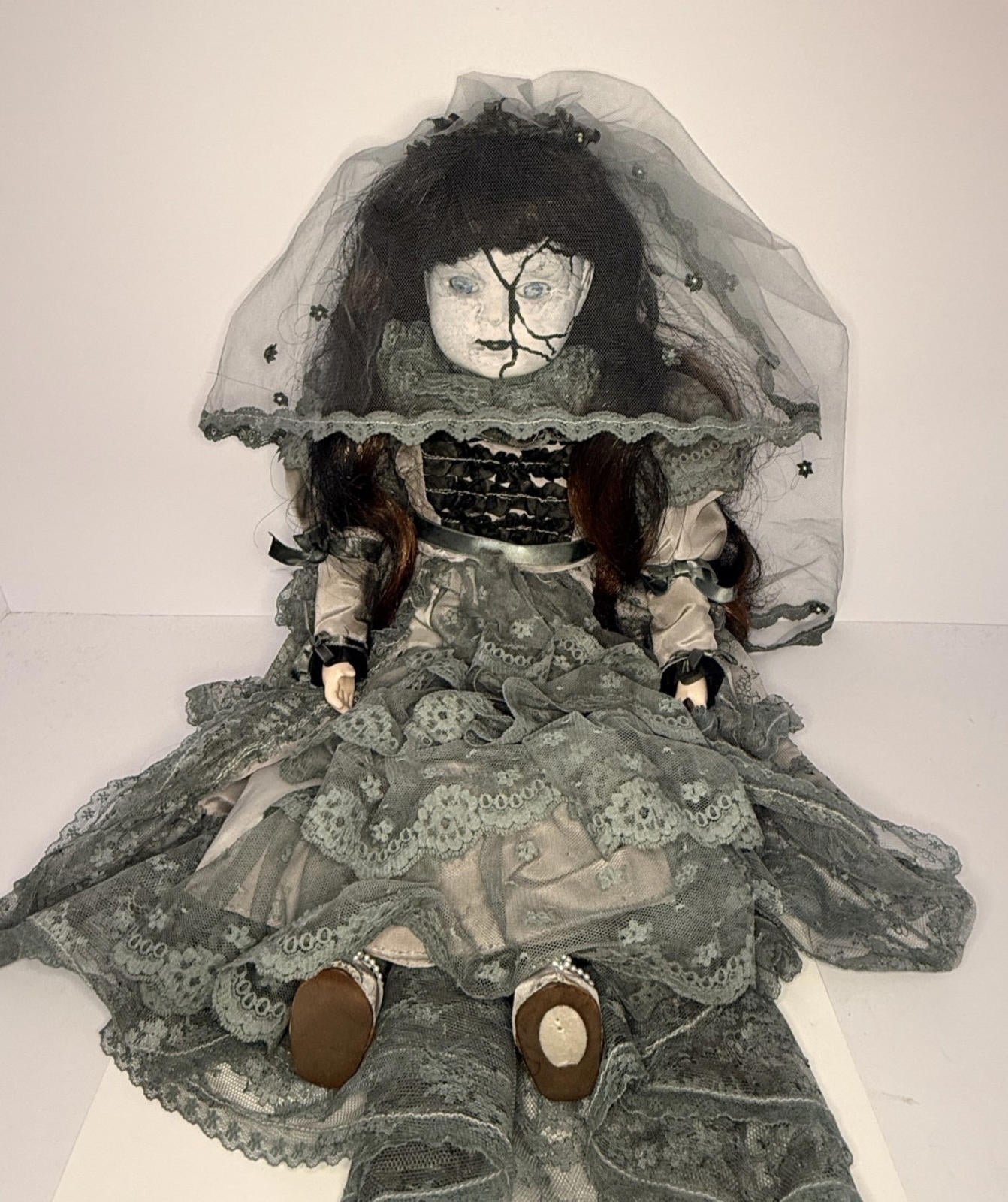 Meet Elara - OOAK Scary Creepy Doll 20" Hand Painted Horror Haunting Art