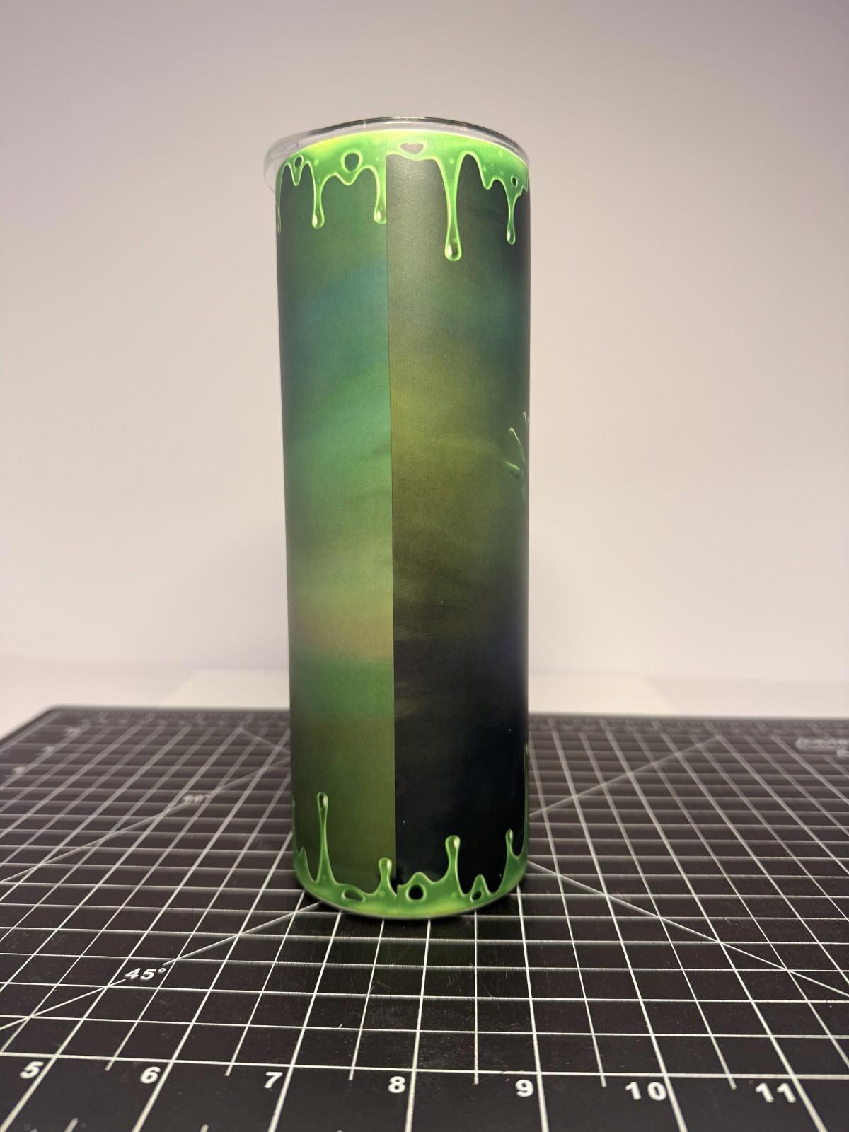 20 oz Slimmer Glow in the Dark Stainless Steel Tumbler with Lid, Straw