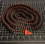 3D Printed LONG Dragon/Snake - PLA - Black and Red - 5 Feet 4 Inches