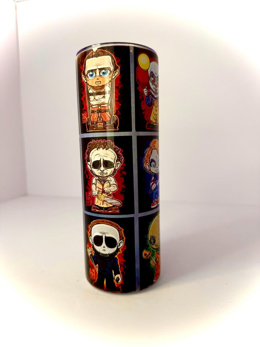 20 oz Horror Stars Stainless Steel Tumbler with Lid, Straw Halloween