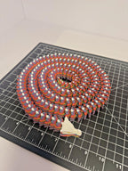 3D Printed LONG Dragon/Snake - PLA - Rainbow and White - 5 Feet 4 Inches