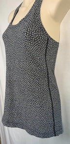 Lululemon Cool Racerback Tank Top Womens Sz 4 Black White Activewear Workout