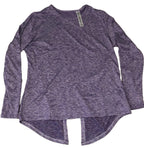 Real Essentials dry fit long sleeve active womens shirt Purple size M