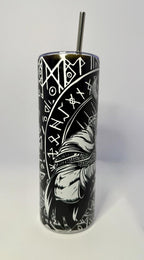 20 oz Viking Stainless Steel Tumbler with Lid, Straw