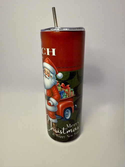 20 oz Christmas Betty Boop Stainless Steel Tumbler with Lid, Straw
