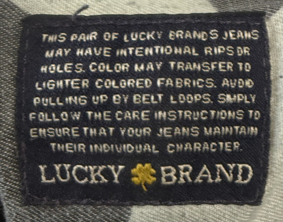 Lucky Brand 181 Relaxed Straight Jeans Mens 46x30 Dark Wash Big & Tall Denim