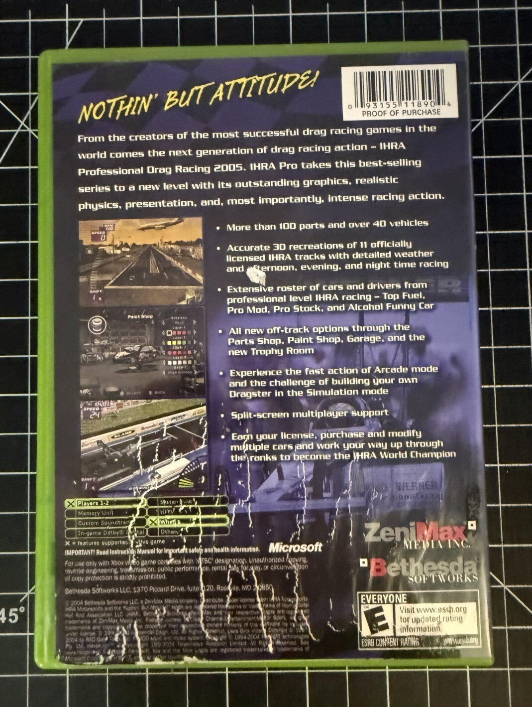 IHRA Professional Drag Racing 2005 (Microsoft Xbox, 2004)