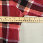 Eddie Bauer Womens Fleece Sz XS 1/4 Zip Pullover NEW Berry Plaid NEW Red/Pink