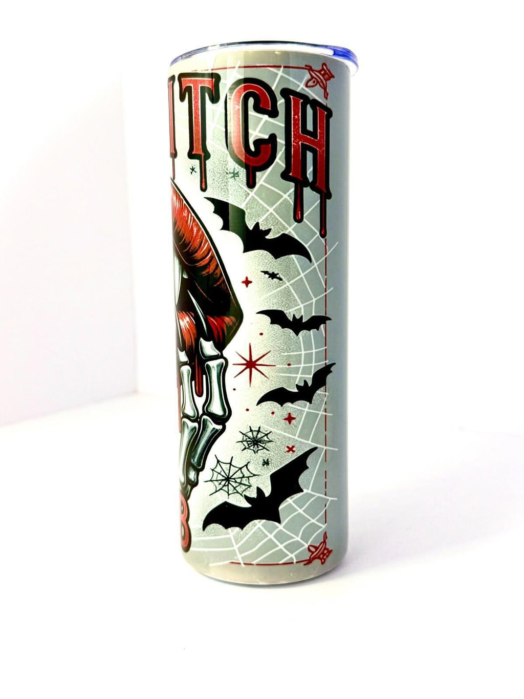 20 oz Bad Witch Club Stainless Steel Tumbler with Lid, Straw