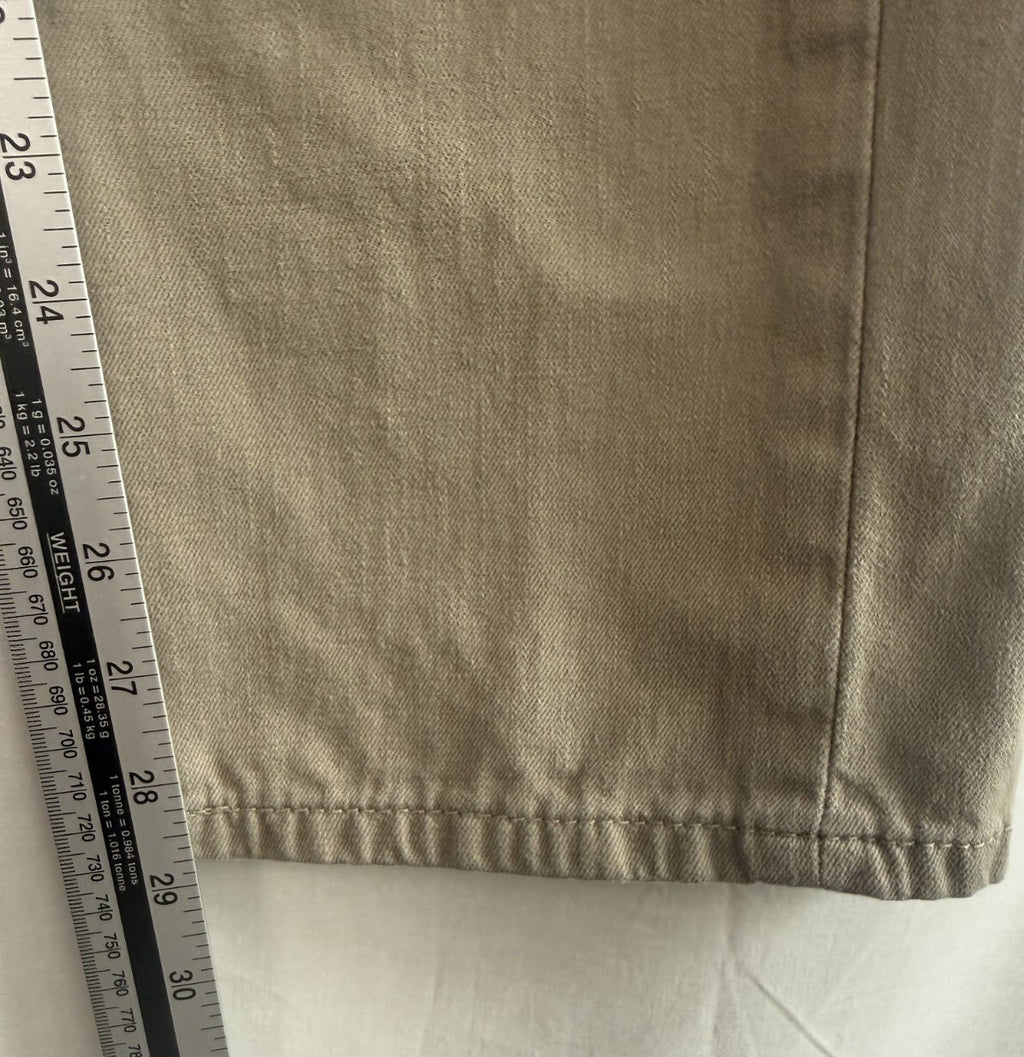 Levis 505 Mens 33 x 30 Jeans Regular Fit Straight Leg Tan White Tab