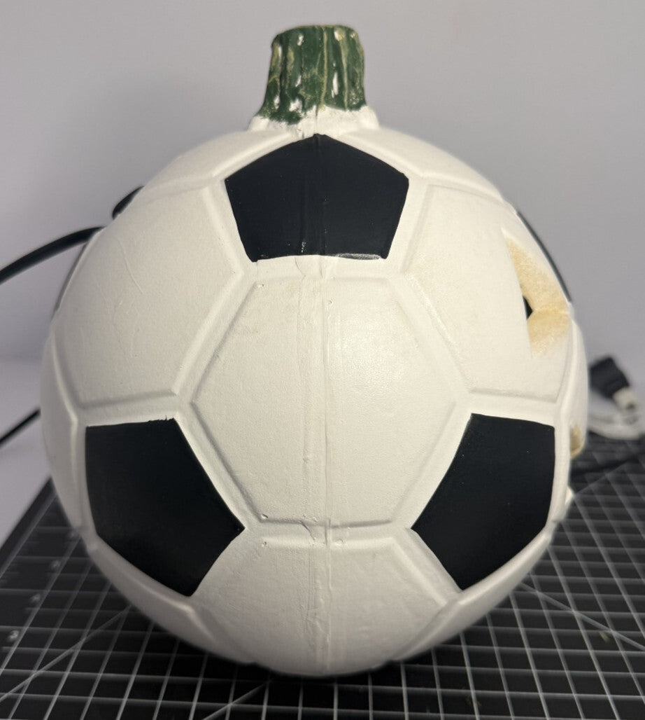 Vintage Y2K Halloween Soccer Ball Pumpkin Jack O Lantern Light Decor - TESTED!