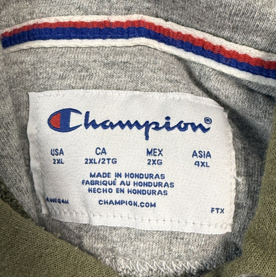 Champion Powerblend Green Hoodie Mens 2XL - Sameday Shipping