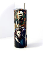 20 oz Michael Myers Stainless Steel Tumbler with Lid, Straw
