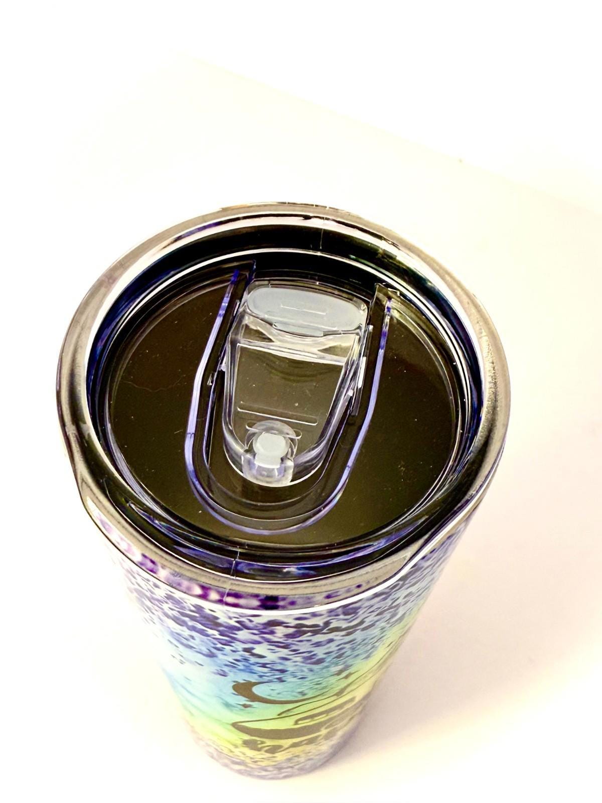 20 oz Happy Camper Colorful Stainless Steel Tumbler with Lid, Straw