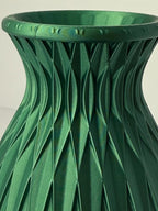 Emerald Green Vase - 3D Printed in PLA Plastic - 7 inches Tall