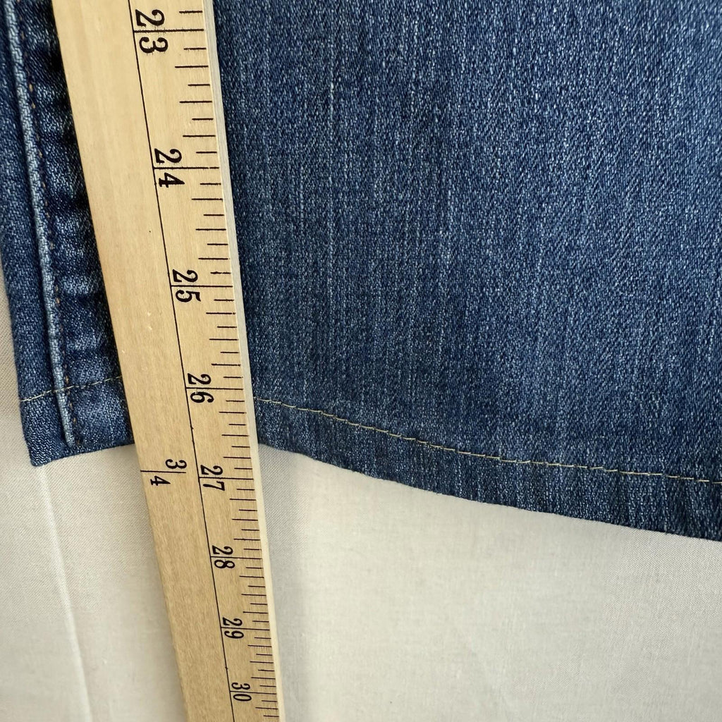 Signature LEVI Strauss Gold Mid Rise Bootcut Womens Sz28 Dark Wash Stretch Jeans