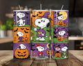 20 oz Snoopy Halloween Stainless Steel Tumbler with Lid, Straw - Peanuts
