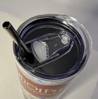 20 oz Rudolph Stainless Steel Tumbler with Lid, Straw