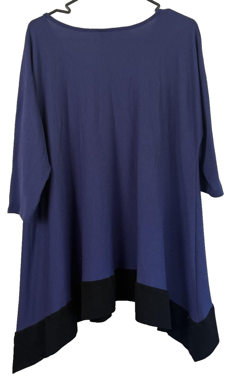 Kedem Sasson Womens Color block sharkbite tunic Sz 2 ( XL ) - handkerchief hem