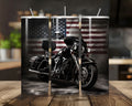 20 oz Motorcycle Stainless Steel Tumbler with Lid, Straw -Motorcycles