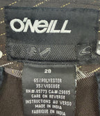 ONEILL Warren Bermuda Shorts Mens 28 Brown Plaid Soft Viscose Blend Surf Beach