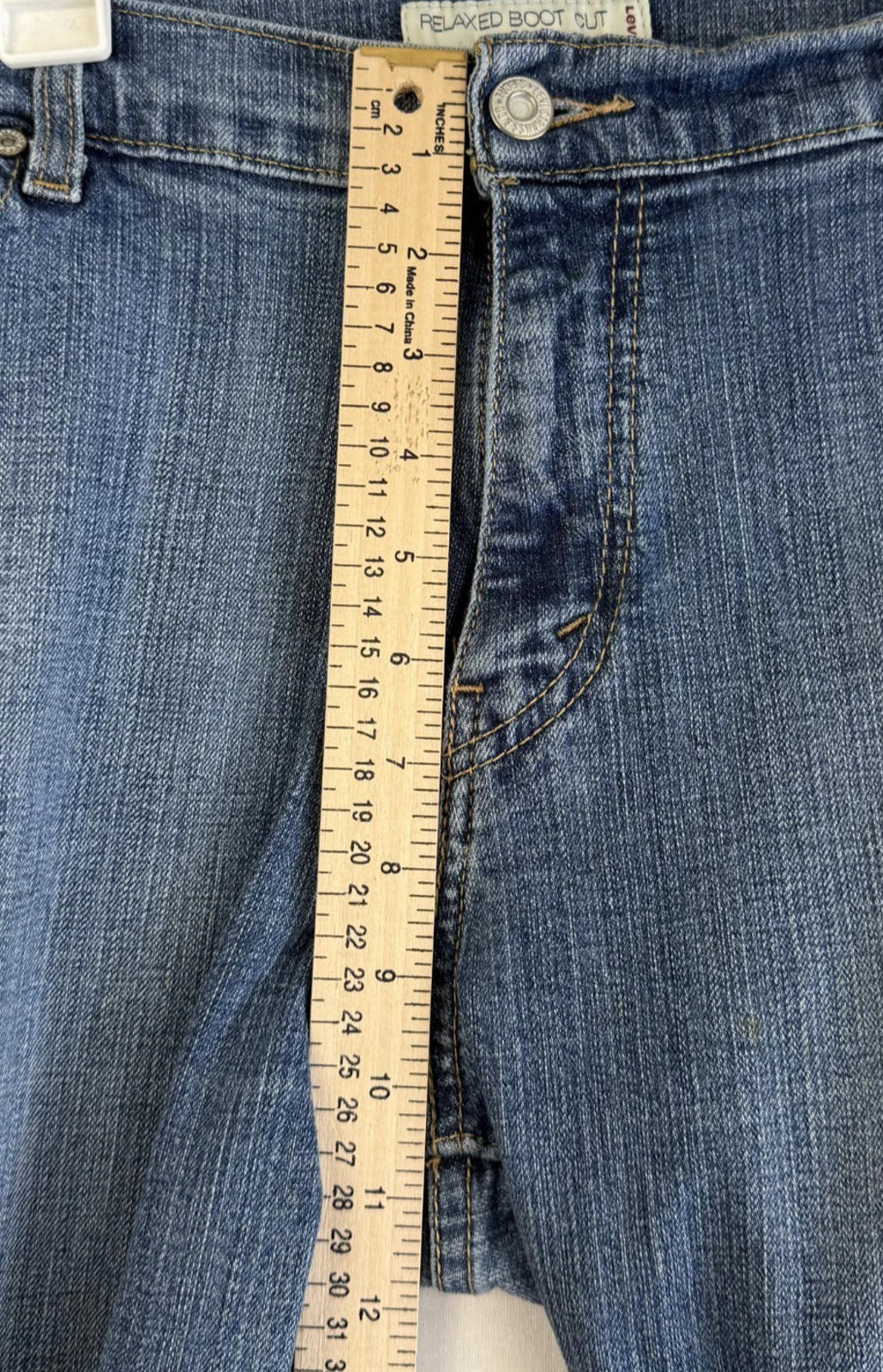 Levis 550 Relaxed Bootcut Womens Jeans Size 16M Blue Denim Stretch Mid Rise
