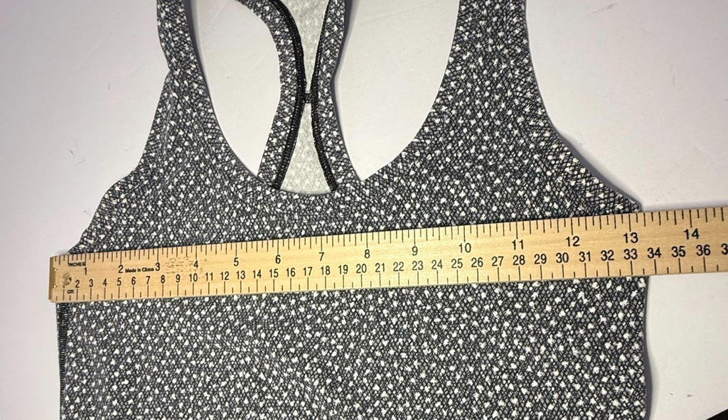 Lululemon Cool Racerback Tank Top Womens Sz 4 Black White Activewear Workout