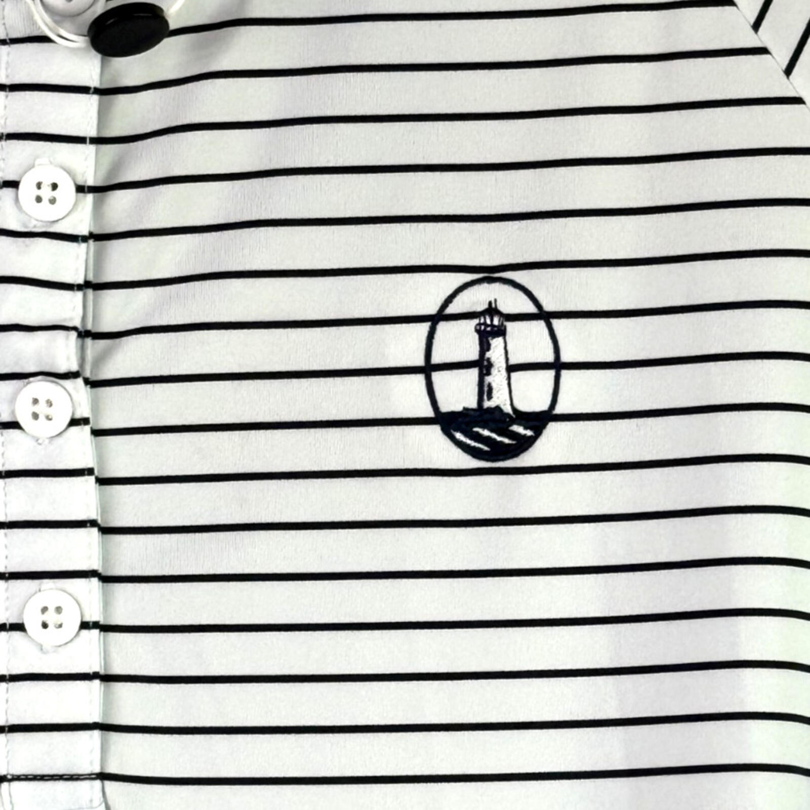 FootJoy Womens LS Pin Stripe Sun Protection Shirt Sz Large - Lighthouse - Golf