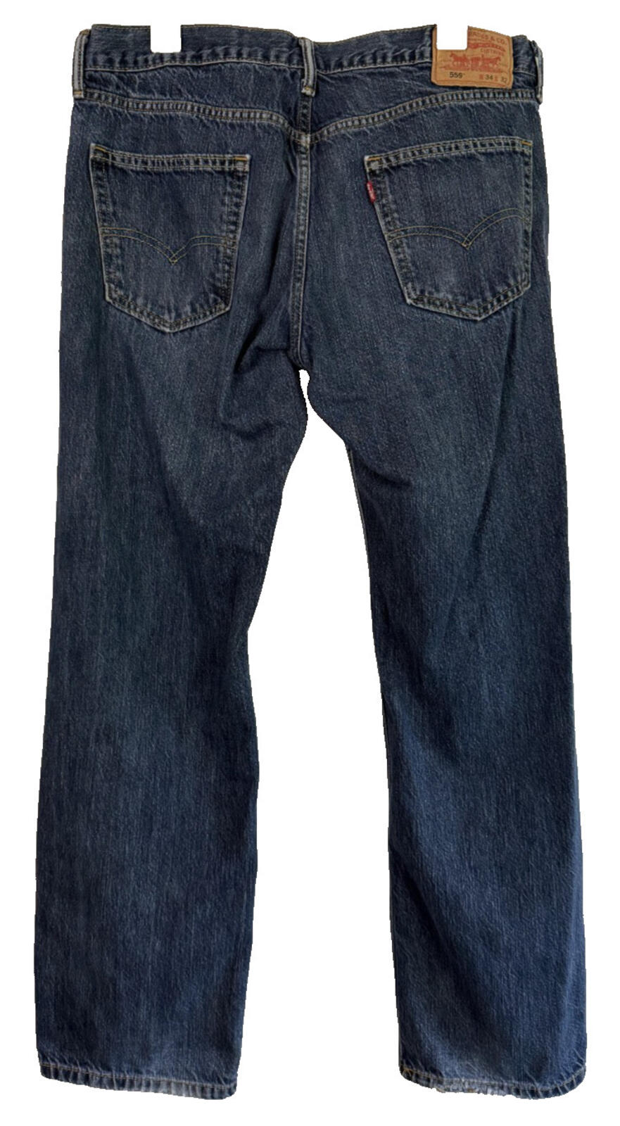 Levi's 559 jeans men's 34 x 32 relaxed fit straight blue denim Pants retro