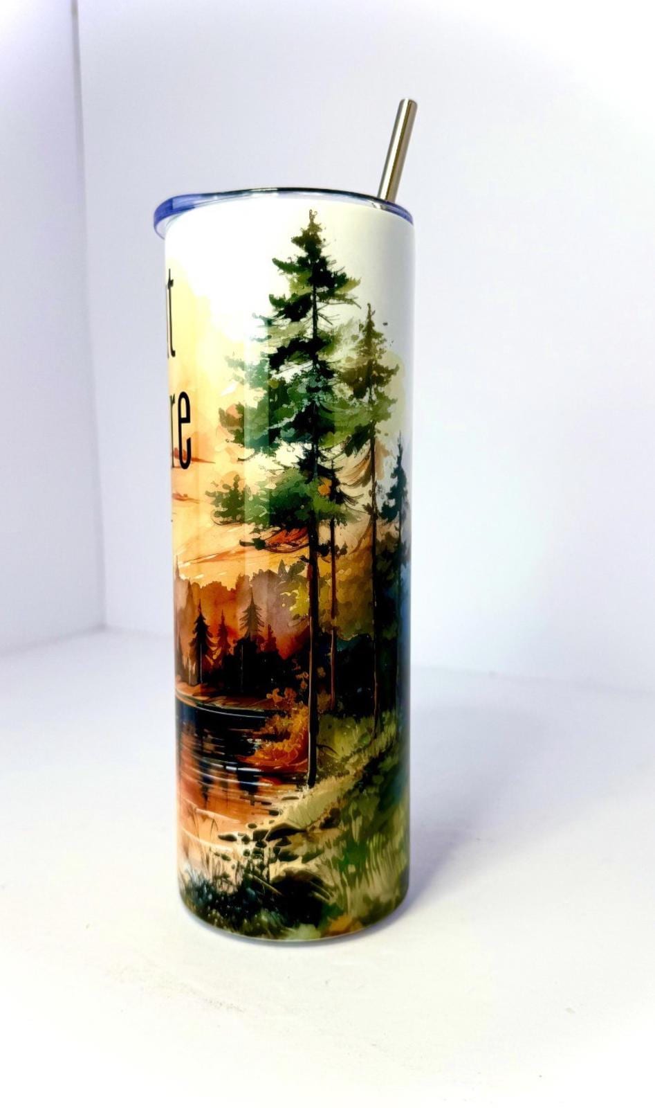 20 oz Get Out and Explore Stainless Steel Tumbler with Lid, Straw