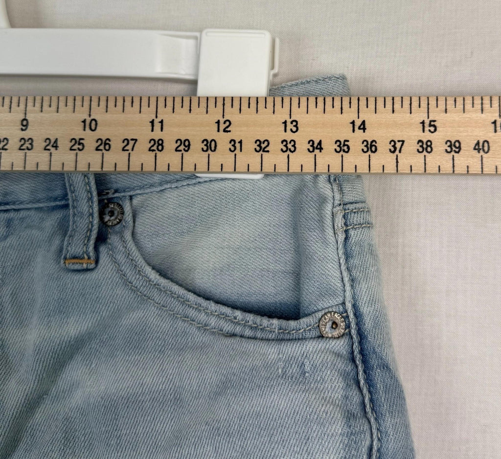 American Eagle Womens Shorts Sz 0 Button Fly Vintage HiRise Festival Distressed