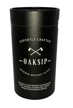 Oaksip Charred Wooden Bourbon Drinking Glass Bourbon Gifts for Men- 2 Cups