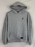 Empyre Girls Hoodie Sz Large - Checkered Sleeves - Rose - Grey