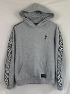 Empyre Girls Hoodie Sz Large - Checkered Sleeves - Rose - Grey