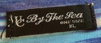 By The Sea Womens Dress Size XL 2-layer a-line blue stripped lightweight