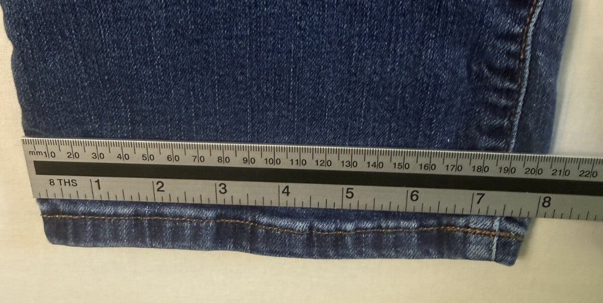 Banana Republic Womens Cropped Bootcut Jeans High Rise Button Fly Blue Size 25/0