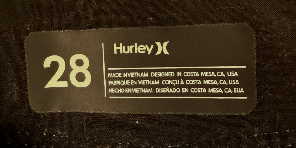 Hurley Board Shorts Mens 28 Light Blue Striped Swim Trunks