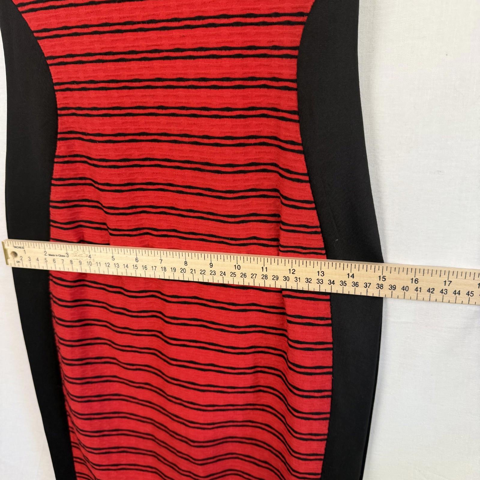 Almost Famous Pencil Dress Womens Size S Red and Black Sexy Curvy Slimming