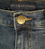 Rock And Republic Jeans Womens Size 10 With Cuffed Zipper Ankle