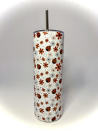 20 oz LadyBug Stainless Steel Tumbler with Lid, Straw