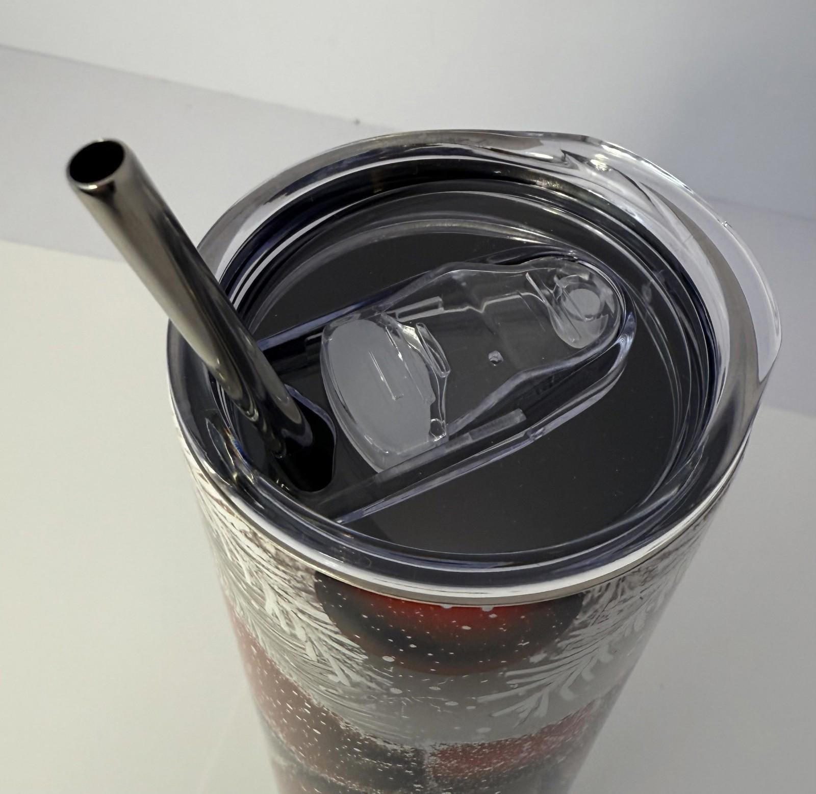 20 oz Christmas Bow Stainless Steel Tumbler with Lid, Straw