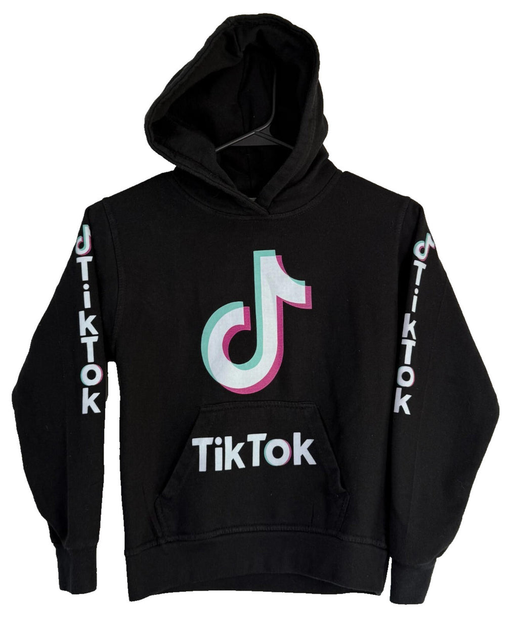 TIK TOK Hoodie Youth Small Unisex Sweatshirt Fleece