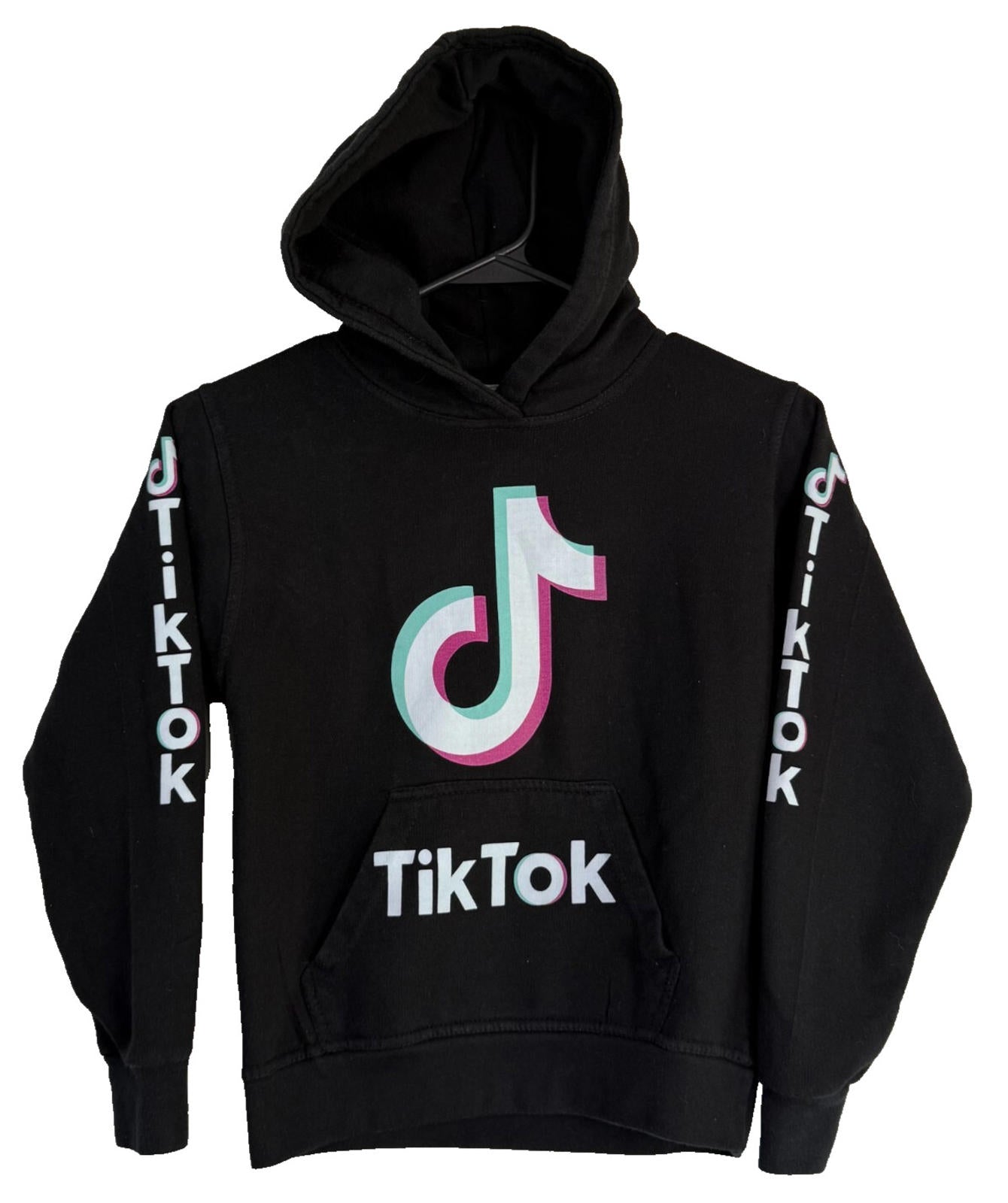 TIK TOK Hoodie Youth Small Unisex Sweatshirt Fleece