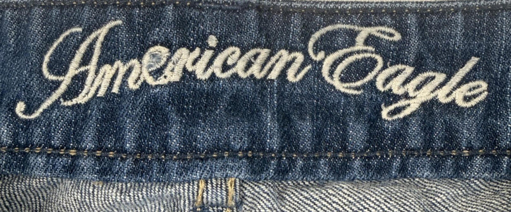 American Eagle 77 Straight Jeans Womens Size 6 Long Blue Denim 30x31